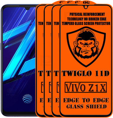 TWIGLO Edge To Edge Tempered Glass for VIVO Z1X(Pack of 4)