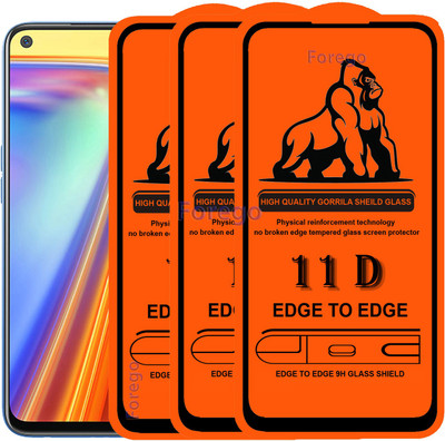 Forego Edge To Edge Tempered Glass for Realme 7(Pack of 3)