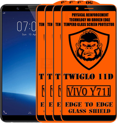 TWIGLO Edge To Edge Tempered Glass for VIVO Y71I(Pack of 4)