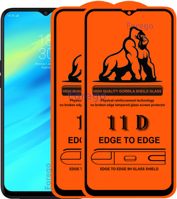 Forego Edge To Edge Tempered Glass for Realme 3i(Pack of 2)