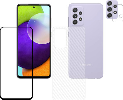 Vatsin Front and Back Tempered Glass for Samsung Galaxy A73 5G, Samsung Galaxy A73 5G (Back Carbon Fiber)(Pack of 3)