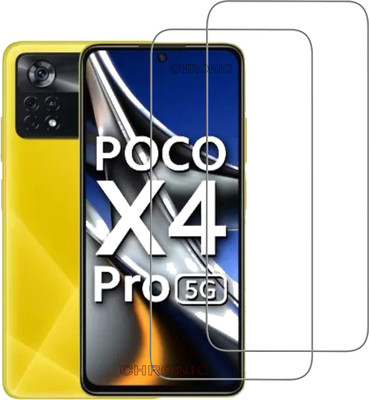 Chronic Tempered Glass Guard for POCO X4 Pro 5G(Pack of 2)
