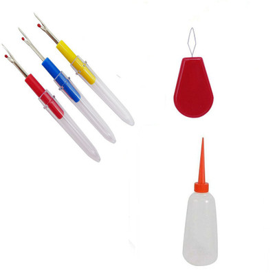Crafts Haveli 3 Items Combo : 3 Seam Ripper, Machine Oil Bottle & 1 Needle Threader Sewing Kit