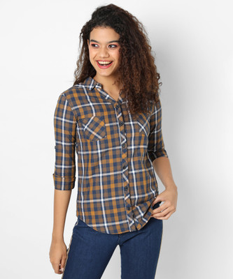 CAMPUS SUTRA Women Checkered Casual Multicolor Shirt