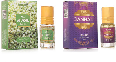 FORMLESS Attarful & Jannat 3ml Each Roll on Floral Attar(Juhi)