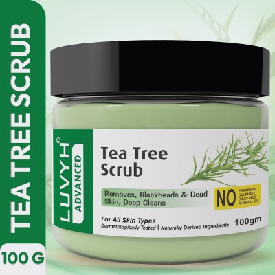LUVYH Tea Tree Skin Cleaning Scrub (100g) Deep Cleansing, Tan Removal, Glowing Skin Scrub(100 g)
