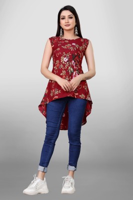 MAA FAB Casual Printed Women Multicolor Top