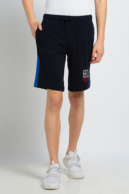 VAN HEUSEN Solid Men Dark Blue Regular Shorts