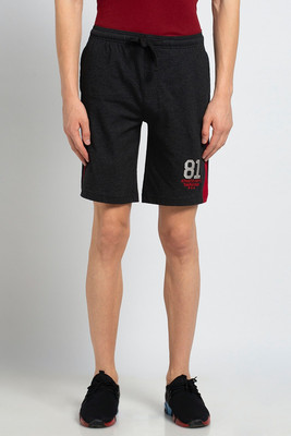 VAN HEUSEN Solid Men Grey Regular Shorts
