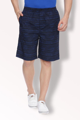 VAN HEUSEN Printed Men Blue Regular Shorts
