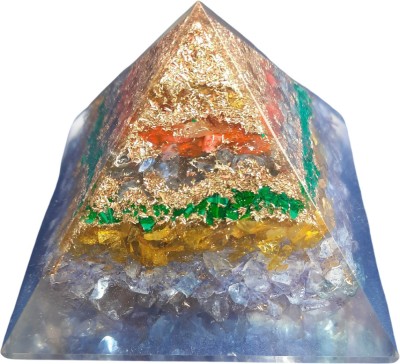 Maitri Export Multi color Organ Crystal Healing Stone Organ Pyramid Decorative Showpiece  -  6.5 cm(Crystal, Multicolor)