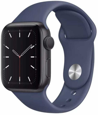 HRYFiNE 1.83 inch Display Bluetooth Calling, AI Voice,Health Tracking & IP68,Gps Smartwatch(Navy Blue Strap, Free)