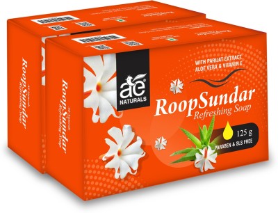 AE Naturals Roop sundar Refreshing bathing Soap 125g For men and women pack of 2(2 x 125 g)