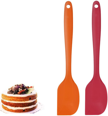 Lieveeb Full Silicone Glazing, Baking and Mixing Cooking Spatula Size: 27.5 cm Mixing Spatula(Pack of 2)
