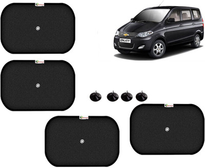 Selifaur Side Window Sun Shade For Chevrolet Enjoy(Black)