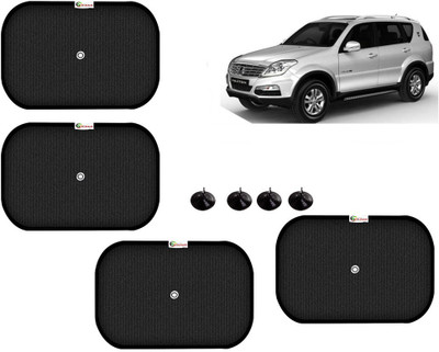 Selifaur Side Window Sun Shade For Mahindra Rexton(Black)