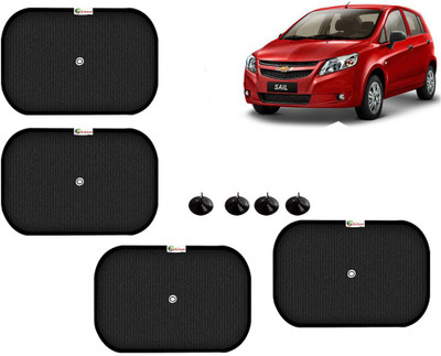 Selifaur Side Window Sun Shade For Chevrolet Sail Hatchback(Black)