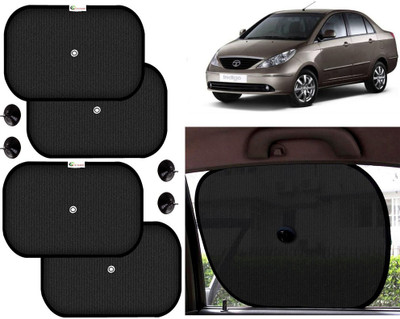 Selifaur Side Window Sun Shade For Tata Indigo(Black)