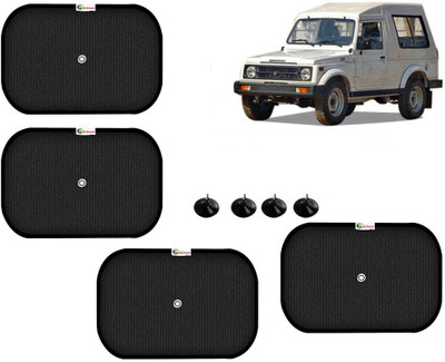 Selifaur Side Window Sun Shade For Maruti Suzuki Gypsy(Black)