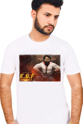 Picture Affairs Production Graphic Print Men Round Neck White, Yellow T-Shirt