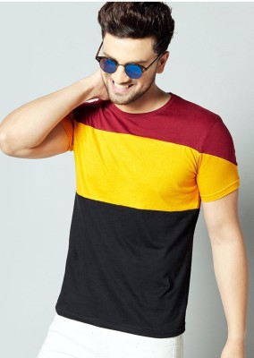 ATTITUDE START OF FASHION Solid Men Round Neck Multicolor T-Shirt