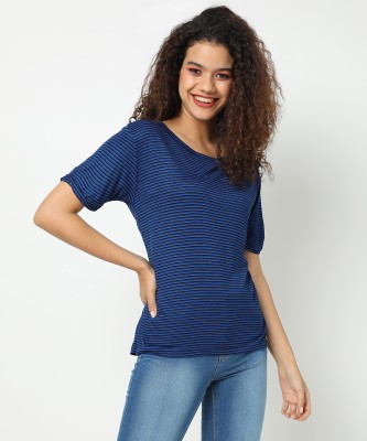 CAMPUS SUTRA Casual Printed Women Blue Top