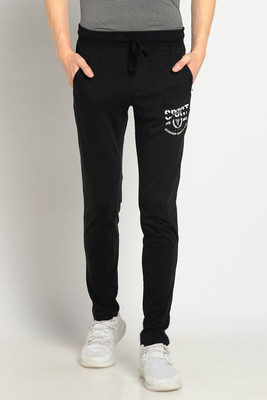 VAN HEUSEN Sport Smart Tech And Easy Stain Release Solid Men Black Track Pants