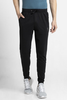 VAN HEUSEN Athleisure Smart Tech And Easy Stain Release Solid Men Black Track Pants