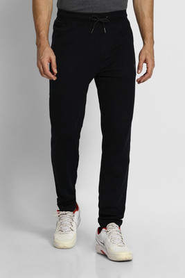 VAN HEUSEN Athleisure Smart Tech And Easy Stain Release Solid Men Black Track Pants