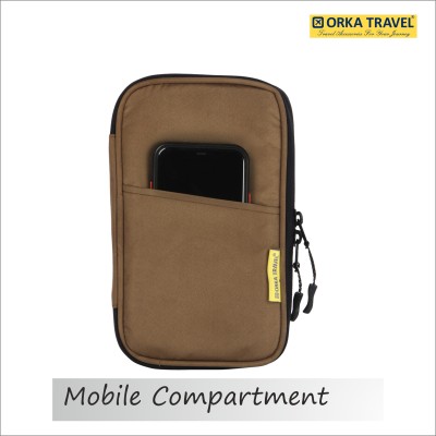 ORKA Travel Passport Holder Armour Polyester(Brown)
