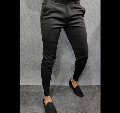 Blends Trendz Regular Fit Men Black Trousers