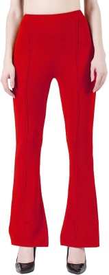 Mehrang Regular Fit Women Red Trousers