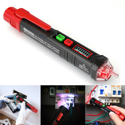 uptodateprouducts ACPen LCD Test Pencil 12V-1000V Sensitivity Electric Compact Pen Digital Voltage Tester