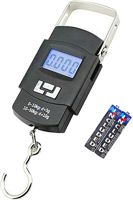QNOVE 50Kg Portable Luggage Hanging Weight Machine Digital Weighing Scale C930QA Weighing Scale(Black)
