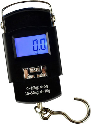 QNOVE Digital Hanging Scale, Lcd Screen 50Kg Weight Capacity, Green Backlight C634QA Weighing Scale(Black)