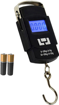 Glancing Portable Weight Machine For Luggage 50- Weight machine 50kg 376/UGam Weighing Scale(Black)
