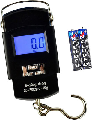 Glancing Bag Weight Scale- Hanging Luggage Fishing Portable 185/UGam Weighing Scale(Black)