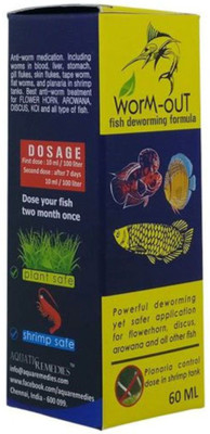 AQUATIC REMEDIES Worm-Out Fish Deworming Formula 60ml Aquatic Plant Fertilizer(60 ml)