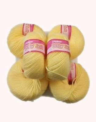 JEFFY Vardhman Original Baby Soft Wool Dark Cream Shade (150 Grams)