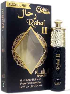 Manasik RAHAL BKACK 2 Alcohol - Free Concentrated Attar Roll On 6ml . Floral Attar(Natural)