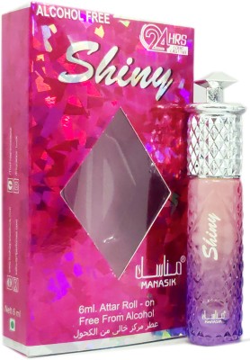 Manasik SHINY PINK Alcohol - Free Concentrated Attar Roll On 6ml . Floral Attar(Floral)