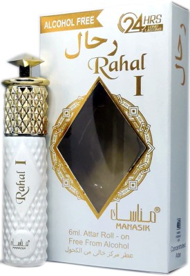 Manasik RAHAL WHITE 1 Alcohol - Free Concentrated Attar Roll On 6ml . Floral Attar(Natural)