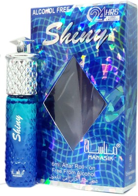 Manasik SHINY BLUE Alcohol - Free Concentrated Attar Roll On 6ml . Floral Attar(Floral)