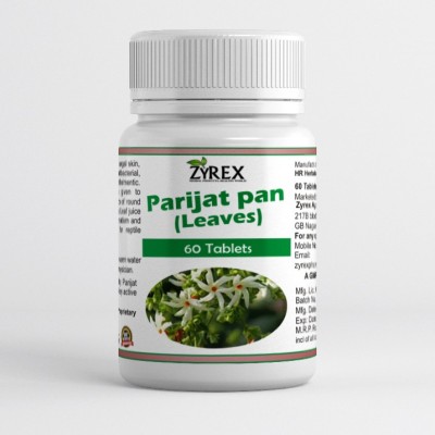 ZYREX Parijat Pan (Leaf) Tablet-60 Tablets Pack. An Ayurvedic Product