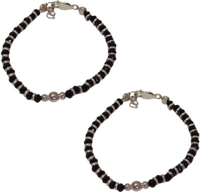 Sahiba Gems Sterling Silver Beads, Spinel Bracelet Set