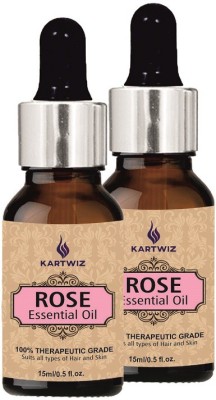 Kartwiz Rose Essential Oil Pack of 2(30 ml)
