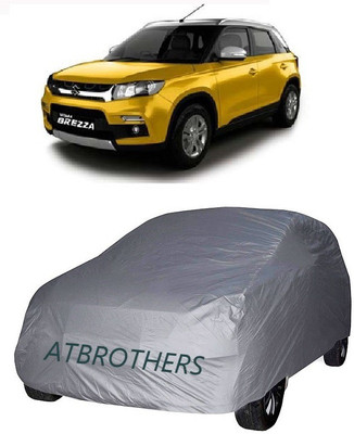 ATBROTHERS Car Cover For Maruti Suzuki Vitara Brezza ZDi Plus AMT Dual Tone Diesel (Without Mirror Pockets)(Grey)