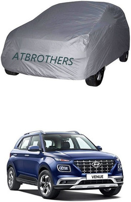 ATBROTHERS Car Cover For Hyundai Venue SX Dual Tone Diesel (Without Mirror Pockets)(Grey)