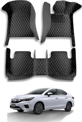 MATIES Leatherite 7D Mat For  Honda City(Black)