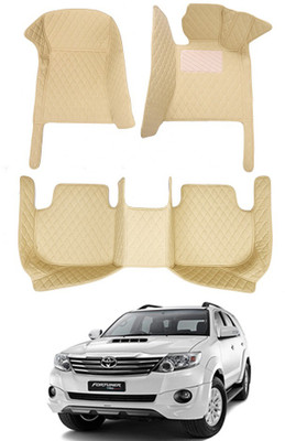 MATIES Leatherite 7D Mat For  Toyota Fortuner(Beige)